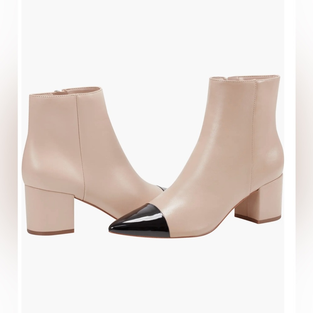 Marc Fisher Jelanie Beige and Black Ankle Boots! Brand New!
